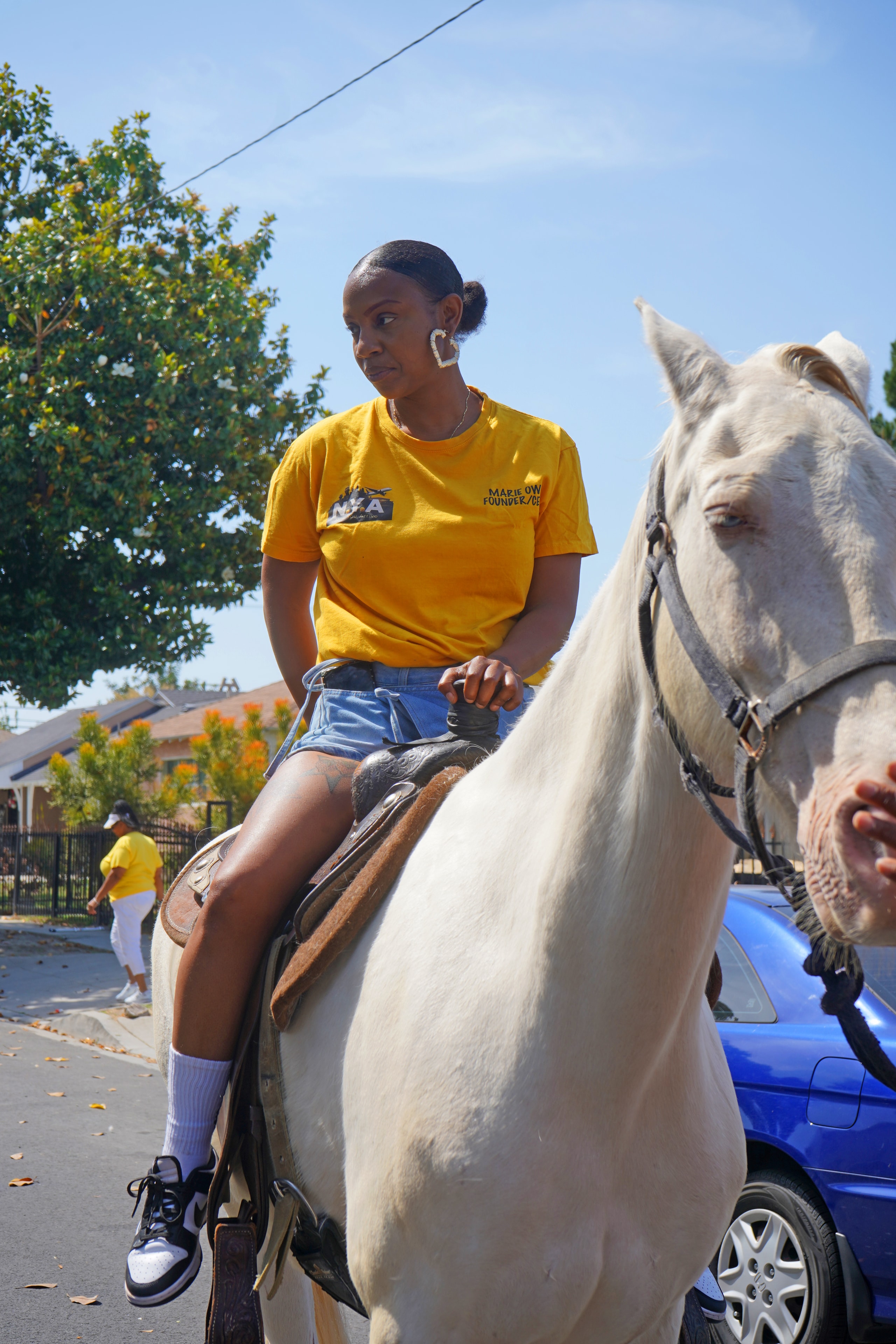 Founder Dee Stallworth at horse ride